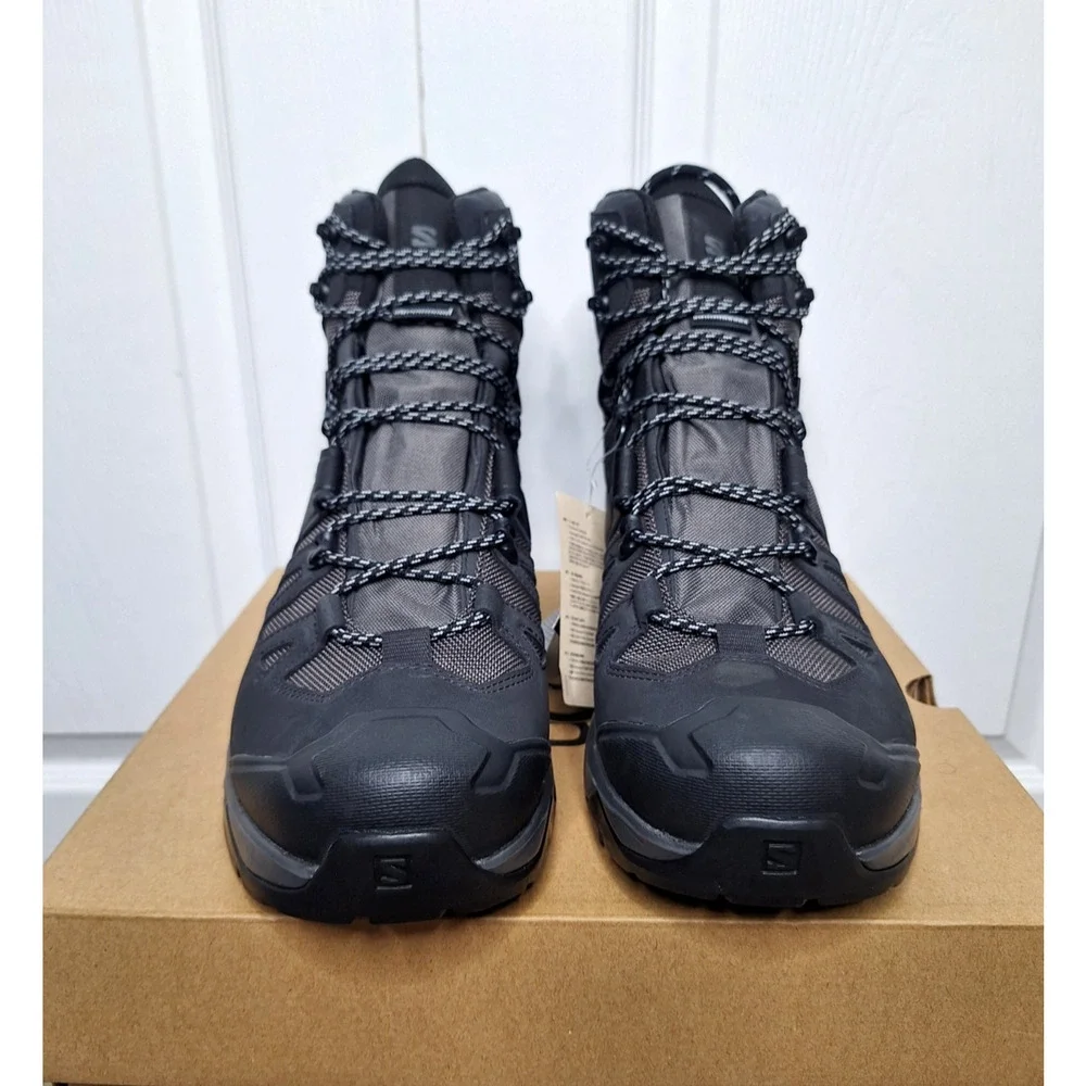 Salomon Quest 4 GTX Gore-Tex Black Hiking Boots Waterproof 477873 size 12